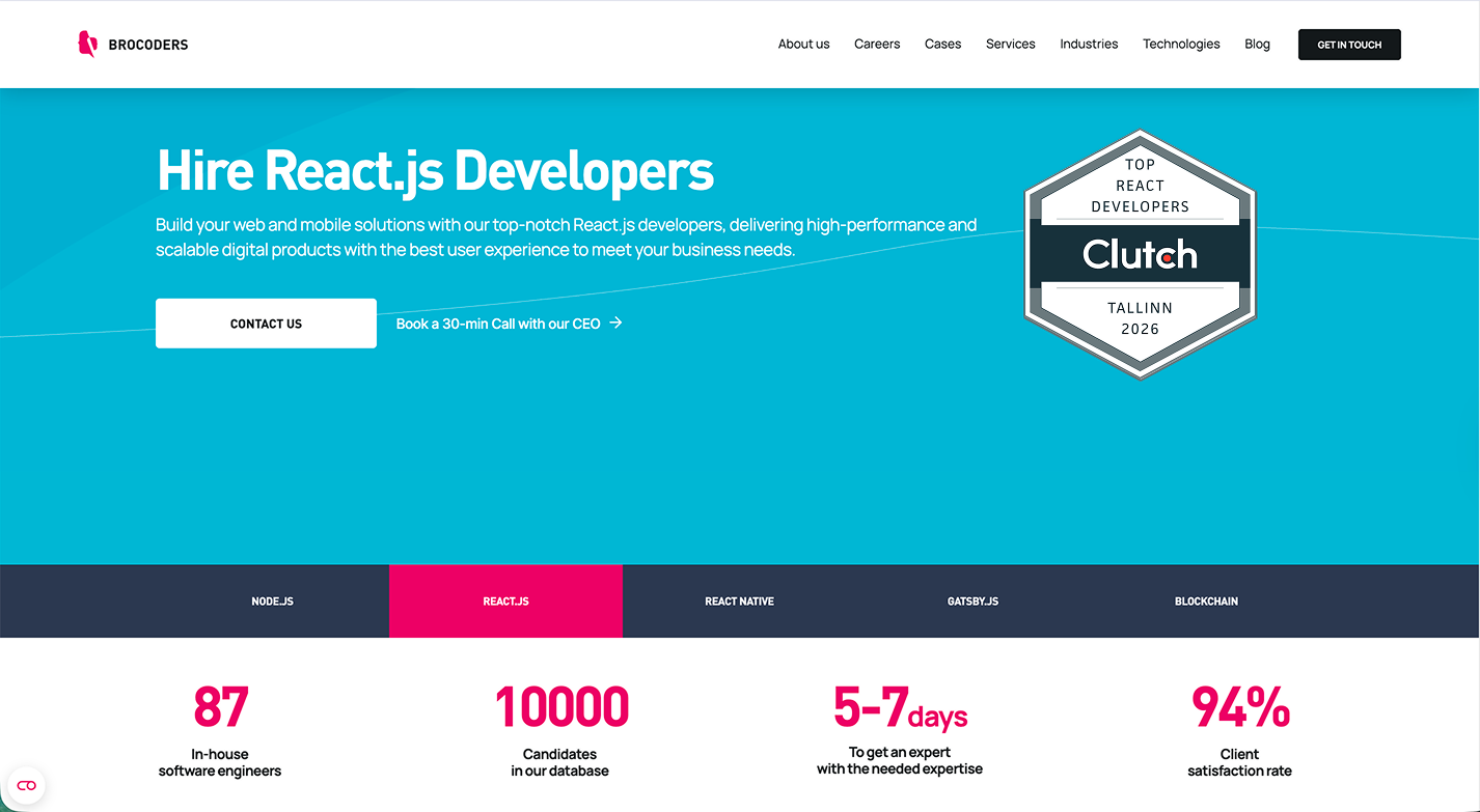 Brocoders react main page.png