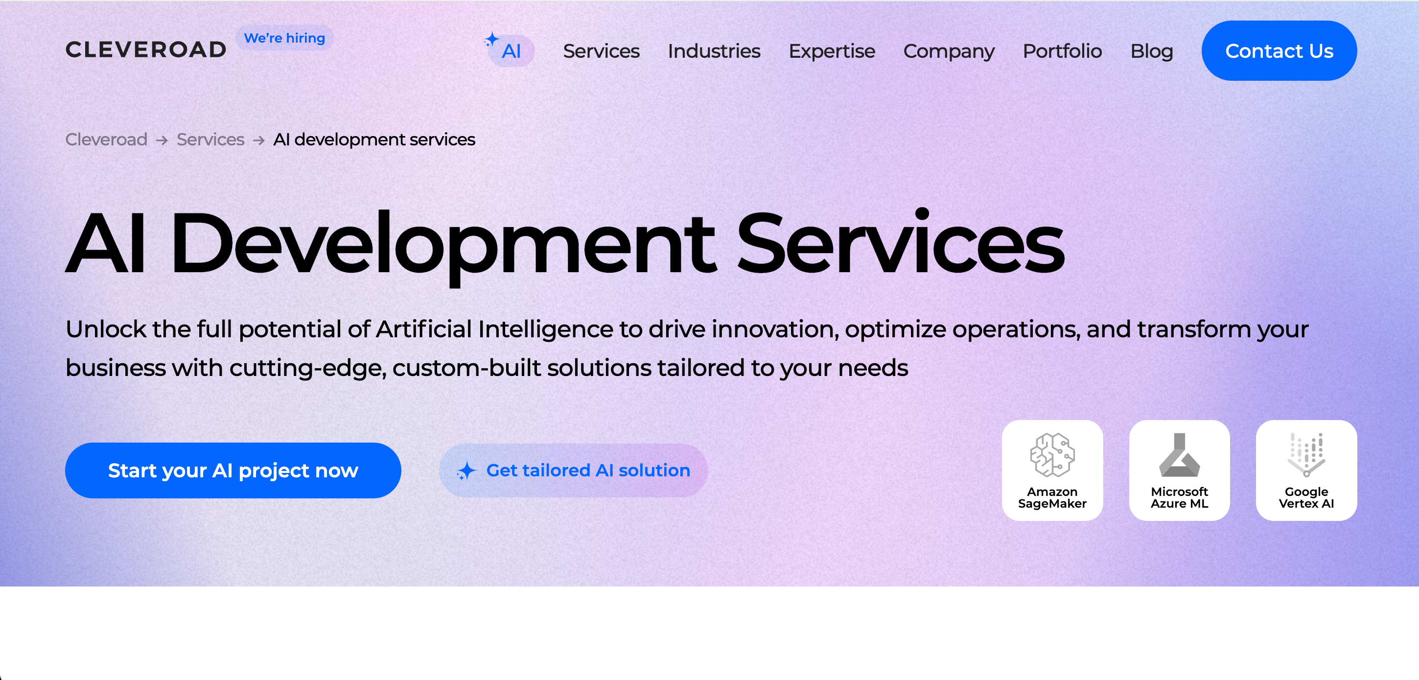 Cleveroad ai service