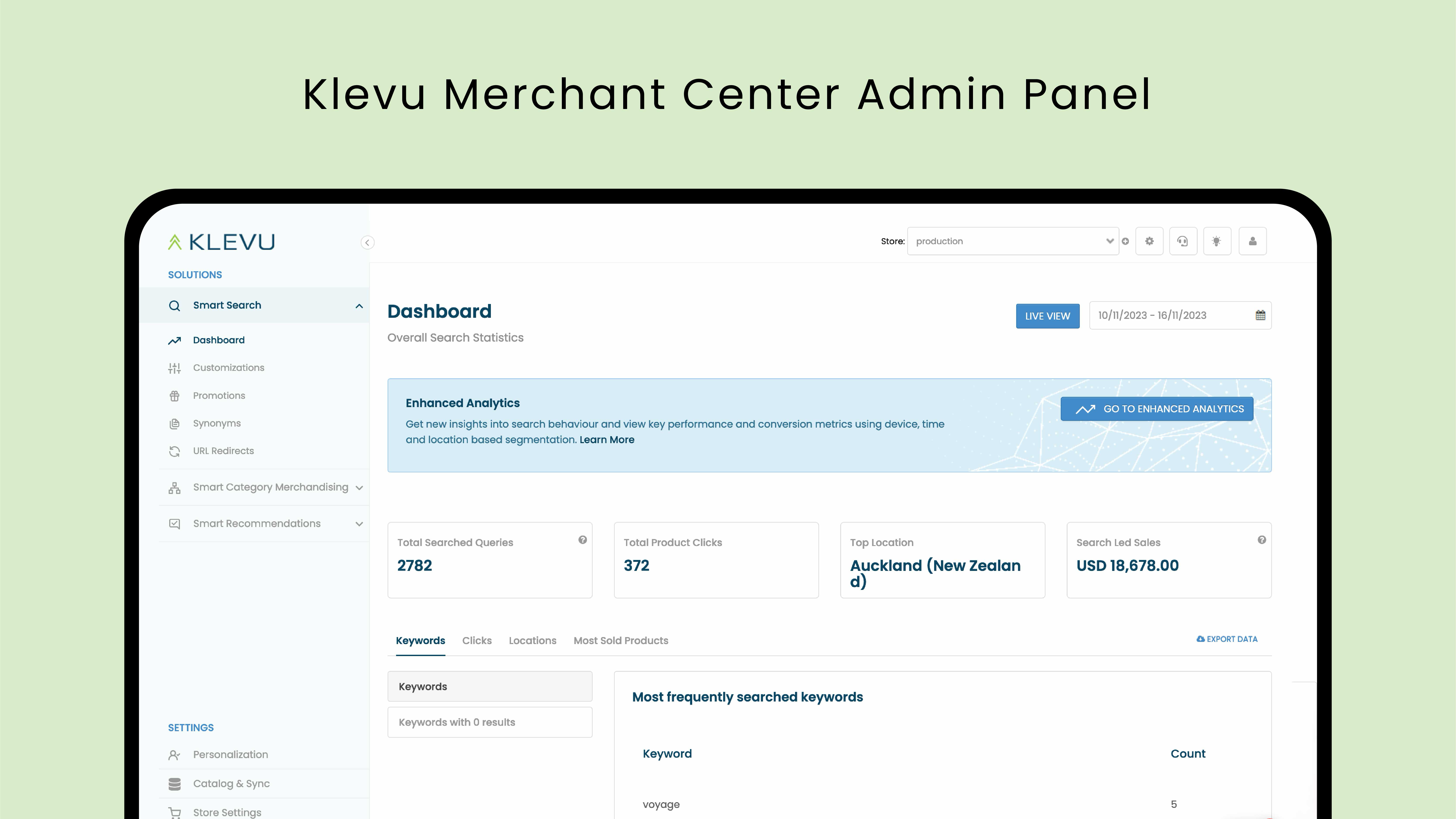Klevu product case