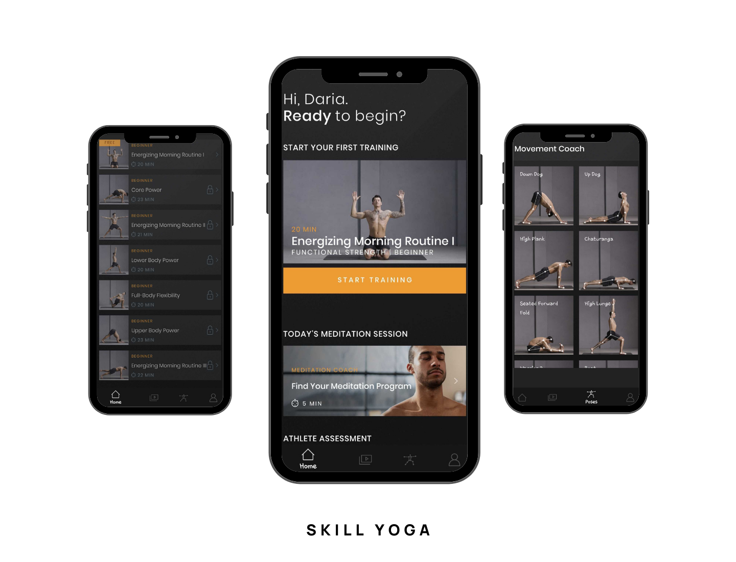 Skill Yoga app feature