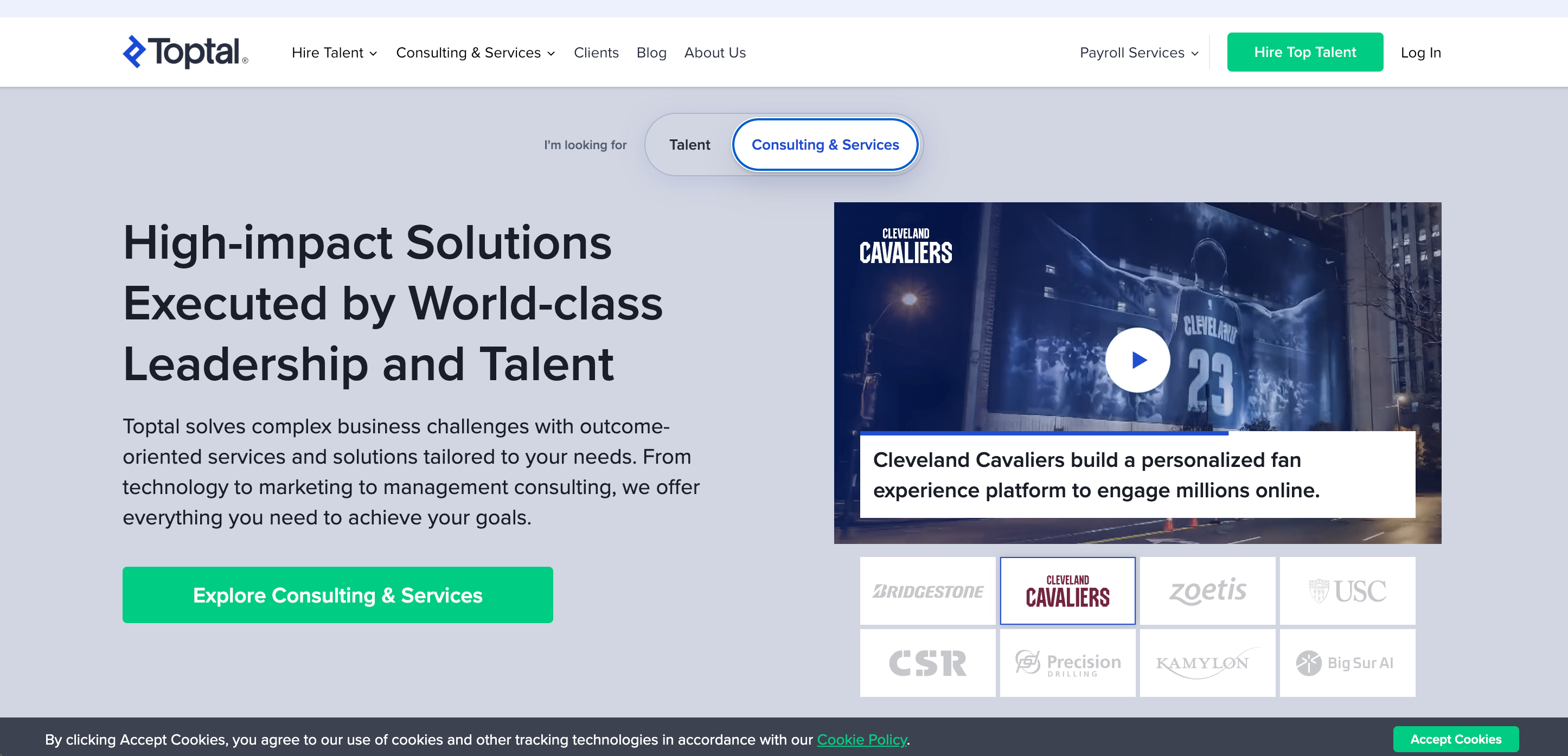 Toptal screen shot