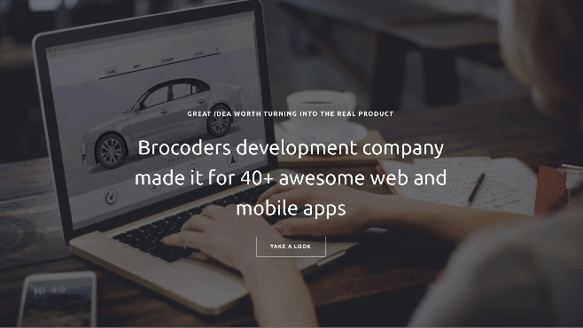 The old Brocoders's website view animation image