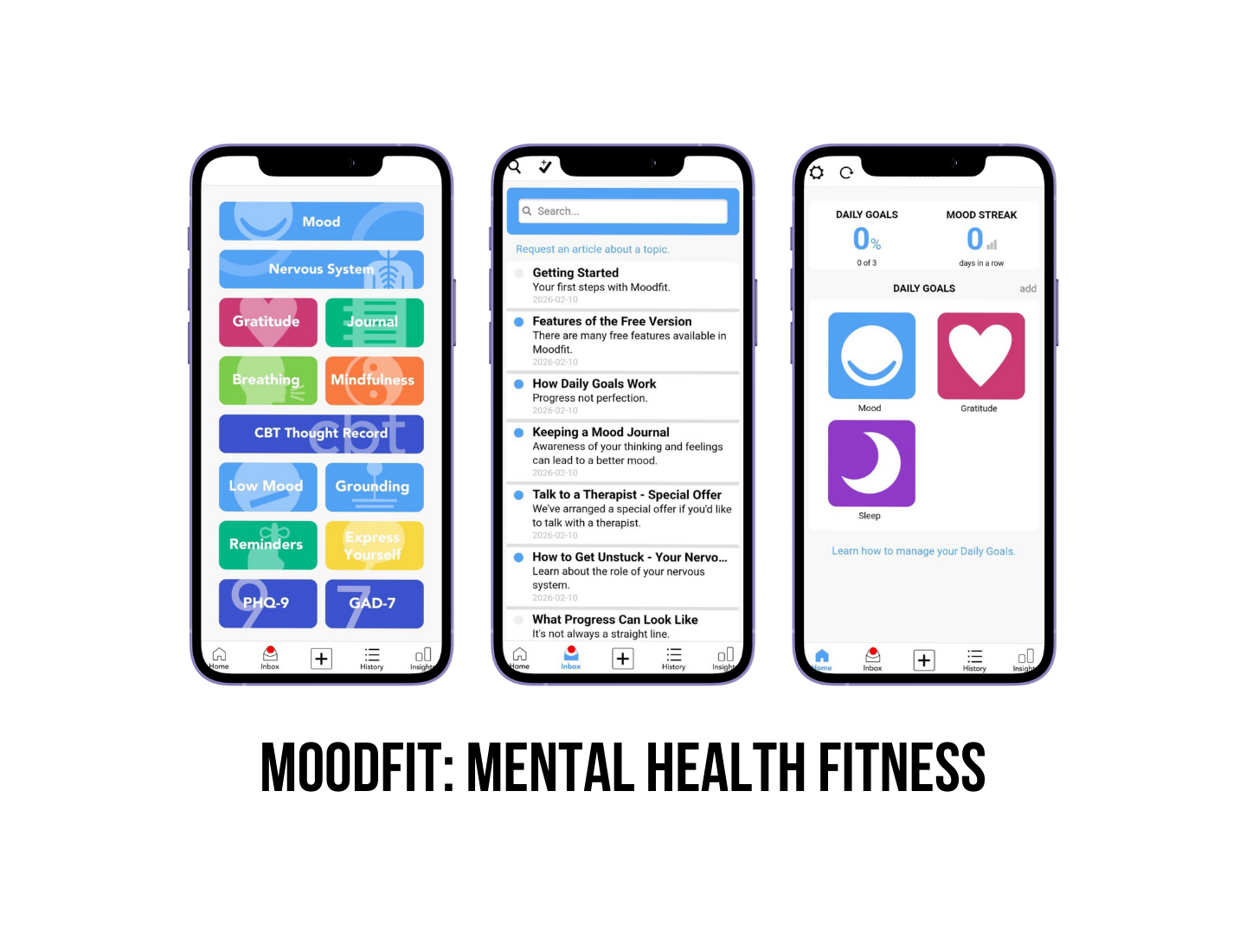 Moodfit mental health app
